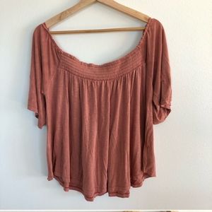 AE soft & sexy slub cotton flowy top size large